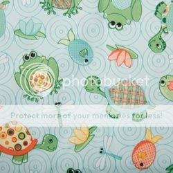 Turtles and Frogs on PUL Diaper Cut - 23x23 cut Turtles and Frogs on PUL Diaper Cut - 23x23 cut
