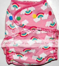 HTF 1981 Rainbow Knit OBV OS Fitted Diaper